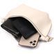 Stylish women's banana bag made of genuine leather Shvigel 16391 Beige 16391 фото 3