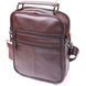 Comfortable men's leather bag with handle 21276 Vintage Brown 21276 фото 2