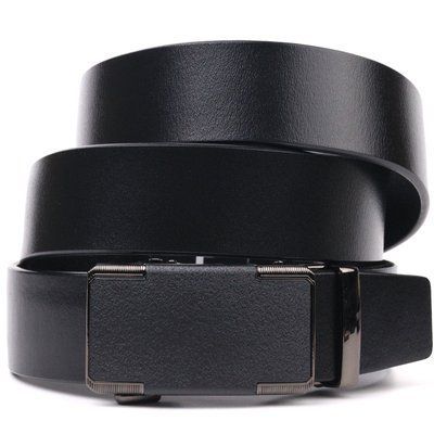 Men's belt with automatic buckle Vintage 20378 Black 20378 фото