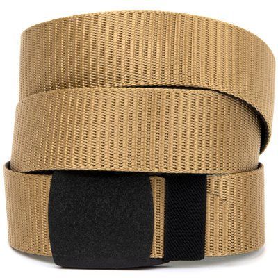 Textile belt with matte buckle Vintage 20539 Sand 20539 фото