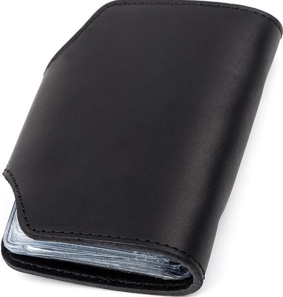 Vertical business card holder Shvigel 13909 leather Black 13909 фото