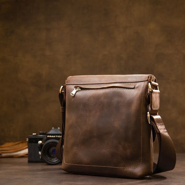 Men's messenger bag GRANDE PELLE 11432 Brown 11432 фото