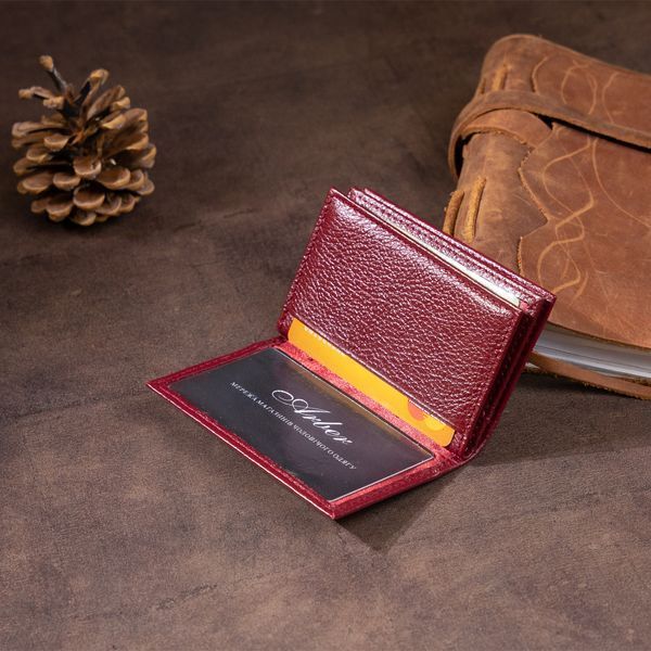 Візитниця-книжка ST Leather 19218 Бордова 19218 фото