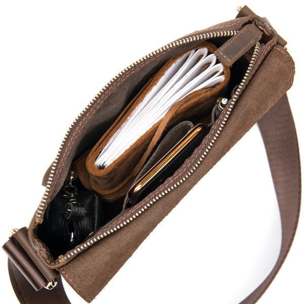 Men's messenger bag GRANDE PELLE 11432 Brown 11432 фото