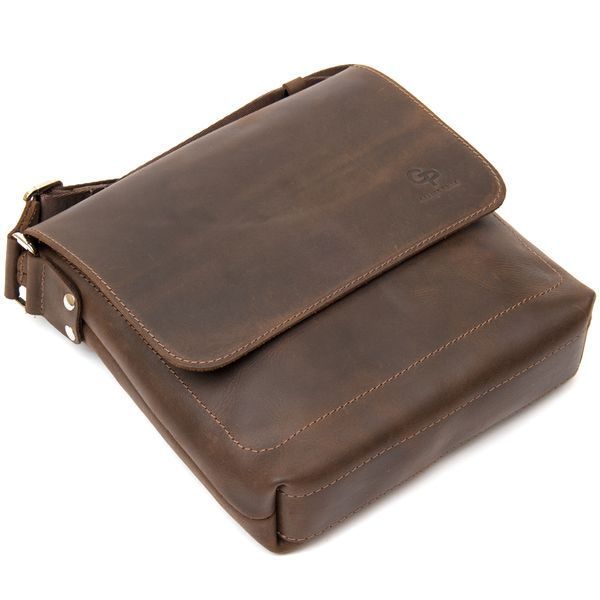 Men's messenger bag GRANDE PELLE 11432 Brown 11432 фото