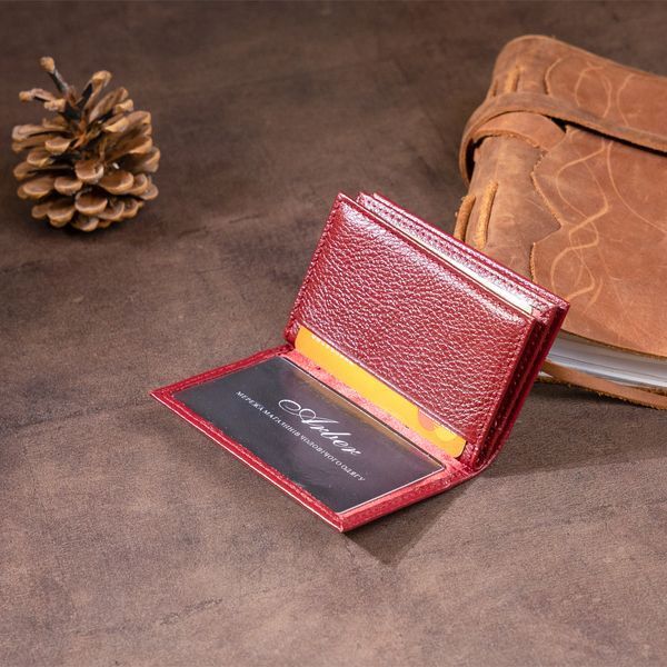 Візитниця-книжка ST Leather 19218 Бордова 19218 фото