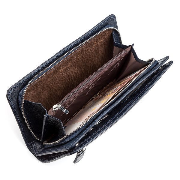 Men's wallet ST Leather 18443 (ST291) multifunctional Blue 18443 фото