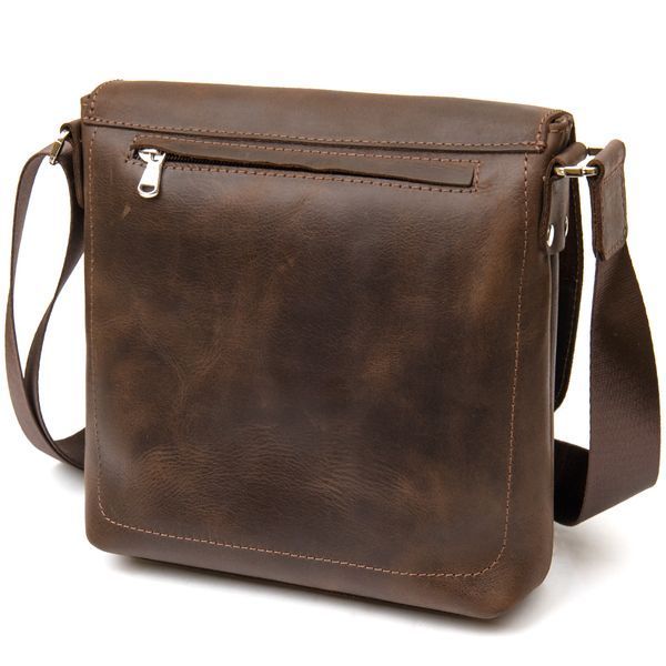 Men's messenger bag GRANDE PELLE 11432 Brown 11432 фото
