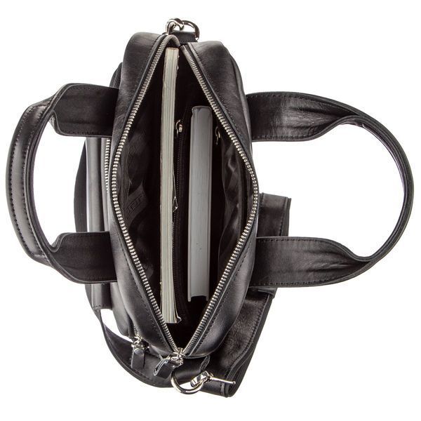 Men's bag under A4 vertical format in smooth leather 11165 SHVIGEL, Black 11165 фото