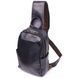Excellent men's shoulder bag made of genuine smooth leather 21286 Vintage Black 21286 фото 1