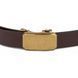Men's belt with brass angular buckle Vintage 20276 Brown 20276 фото 4
