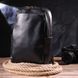 Excellent men's shoulder bag made of genuine smooth leather 21286 Vintage Black 21286 фото 7
