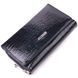 Interesting women's purse made of patent textured leather KARYA 21431 Black 21431 фото 1