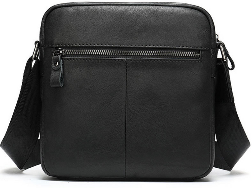 Compact shoulder bag in Vintage leather 20034 Black 20034 фото