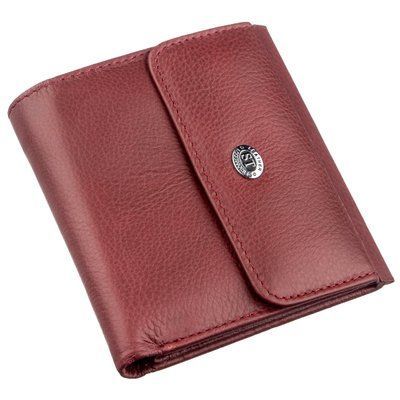 Small women's wallet with coin holder ST Leather 18920 Burgundy 18920 фото