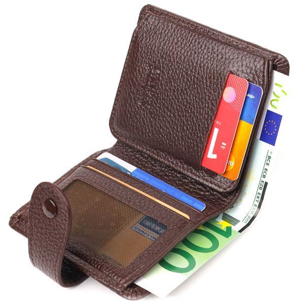 Compact wallet for men made of genuine grain leather CANPELLINI 21686 Brown 21686 фото