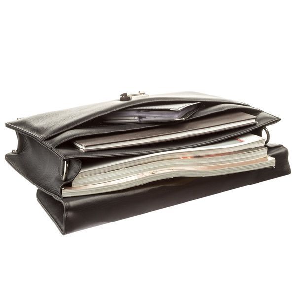 Men's briefcase KARYA 17271 leather Black 17271 фото