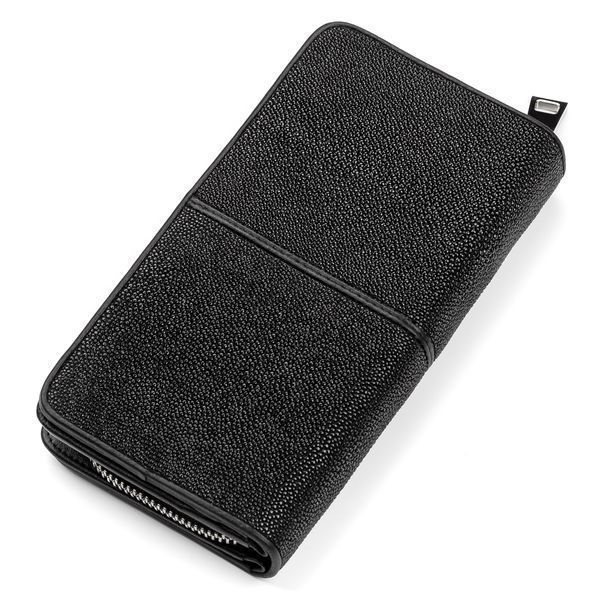 Гаманець клатч STINGRAY LEATHER 18107 з натуральної шкіри морського скату Чорний 18107 фото
