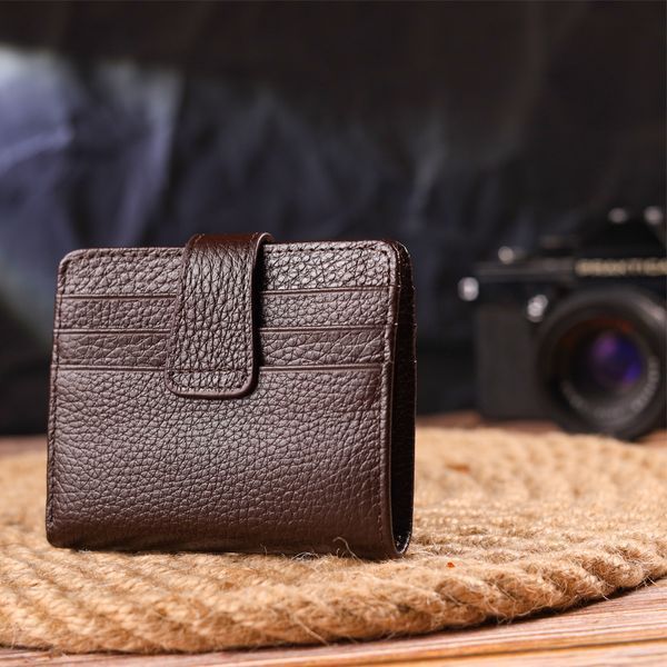 Compact wallet for men made of genuine grain leather CANPELLINI 21686 Brown 21686 фото