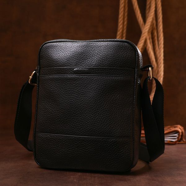 Practical men's shoulder bag Shvigel 16334 Black 16334 фото