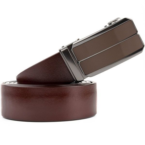 Men's belt with brown insert and darkened metal Vintage 20280 Brown 20280 фото