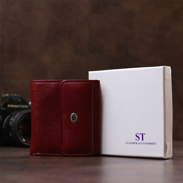Small women's wallet with coin holder ST Leather 18920 Burgundy 18920 фото