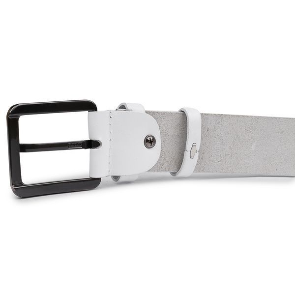 Smooth quality men's belt Vintage 20737 White 20737 фото