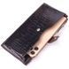 Patented vertical men's wallet made of genuine leather with crocodile embossing KARYA 21424 Brown 21424 фото 3