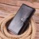 Patented vertical men's wallet made of genuine leather with crocodile embossing KARYA 21424 Brown 21424 фото 6