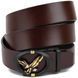 Men's belt with automatic buckle with eagle silhouette Vintage 20298 Brown 20298 фото 1