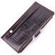Patented vertical men's wallet made of genuine leather with crocodile embossing KARYA 21424 Brown 21424 фото 2