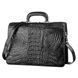 Портфель CROCODILE LEATHER 18048 из натуральной кожи крокодила Черный 18048 фото 3