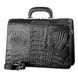 Портфель CROCODILE LEATHER 18048 из натуральной кожи крокодила Черный 18048 фото 2