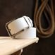 Smooth quality men's belt Vintage 20737 White 20737 фото 8