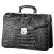 Портфель CROCODILE LEATHER 18048 из натуральной кожи крокодила Черный 18048 фото 1