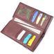 Patented vertical men's wallet made of genuine leather with crocodile embossing KARYA 21424 Brown 21424 фото 4