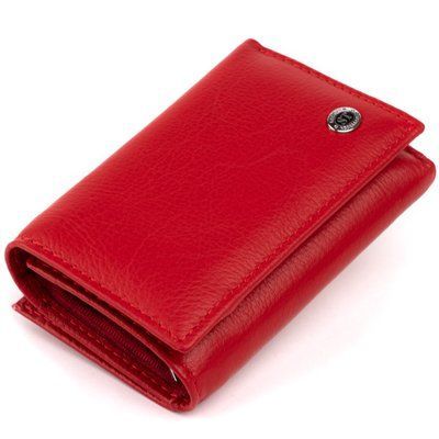 Горизонтальное портмоне из кожи женское на магните ST Leather 19335 Красное 19335 фото