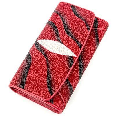 Гаманець жіночий STINGRAY LEATHER 18536 з натуральної шкіри морського скату Червоний 18536 фото