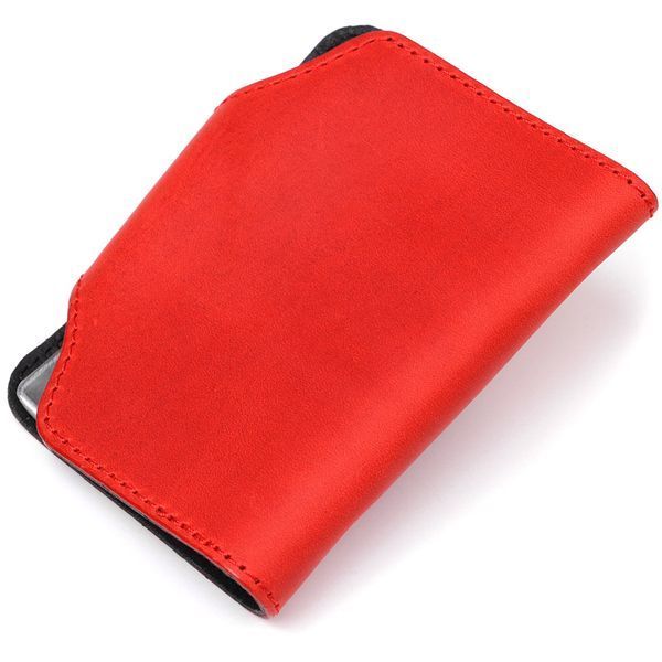 Vertical business card holder Shvigel 13910 leather Red 13910 фото