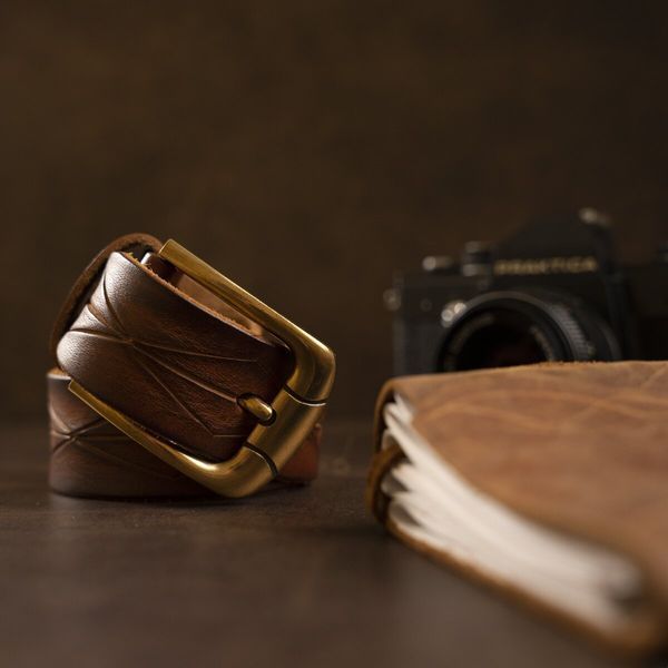 Men's belt Vintage 20070 Red 20070 фото