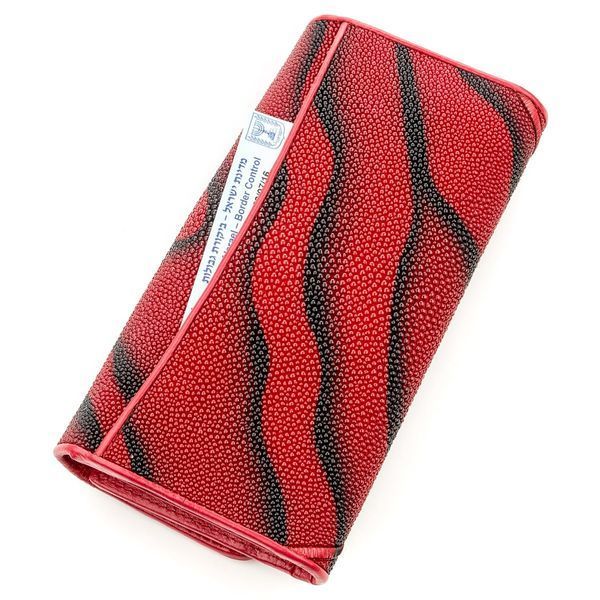 Кошелек женский STINGRAY LEATHER 18536 из натуральной кожи морского ската Красный 18536 фото