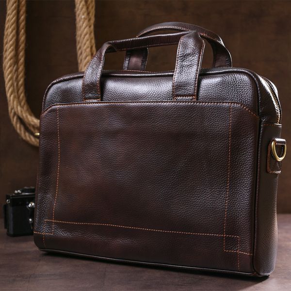 Men's leather satchel bag Vintage 20679 Brown 20679 фото