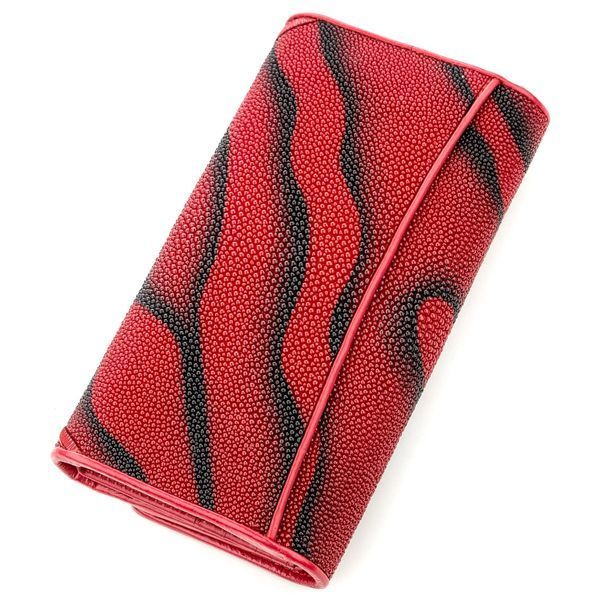 Кошелек женский STINGRAY LEATHER 18536 из натуральной кожи морского ската Красный 18536 фото
