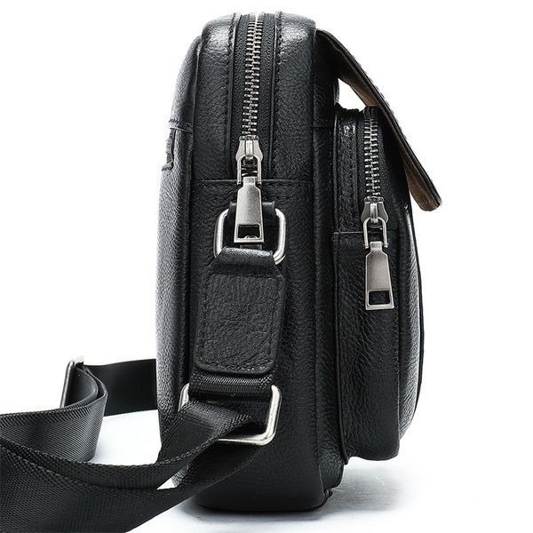 Men's leather bag flotar Vintage 14943 Black 14943 фото