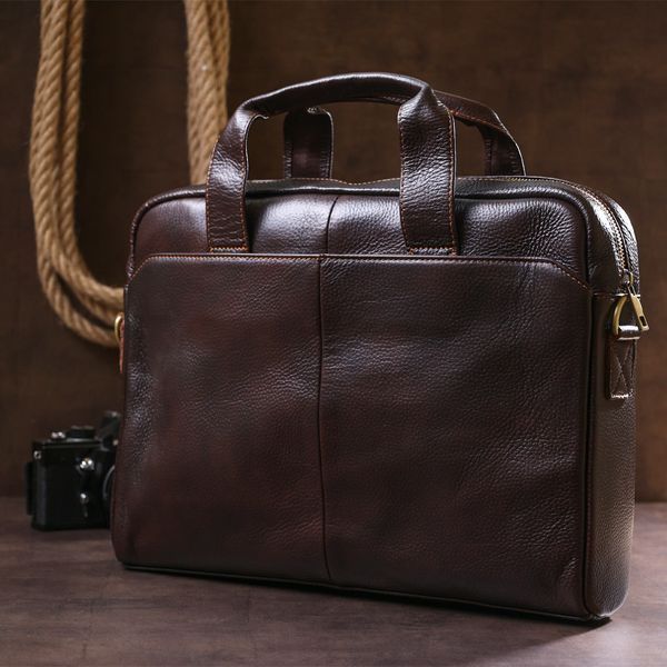 Men's leather satchel bag Vintage 20679 Brown 20679 фото
