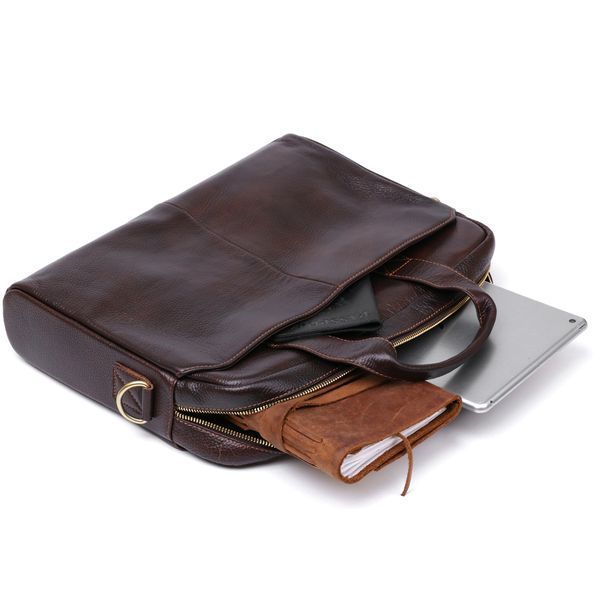 Men's leather satchel bag Vintage 20679 Brown 20679 фото