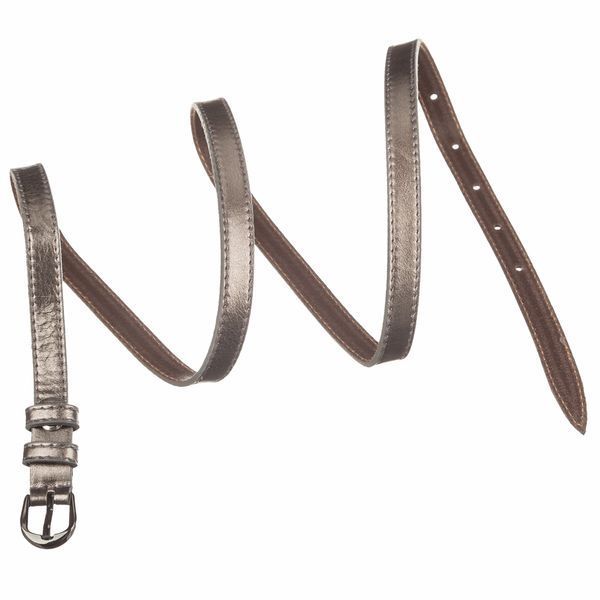 Leather belt MAYBIK 15239 Metallic gray 20680 фото