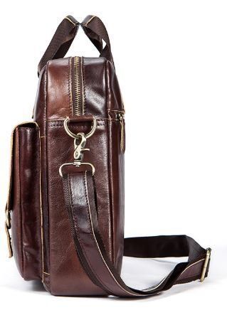 Men's leather business bag Vintage 14792 Brown 14792 фото