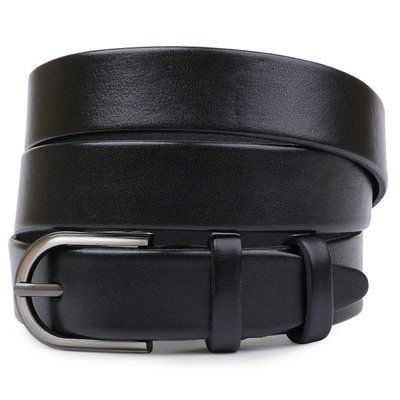 Practical leather belt Vintage 20794 Black 20794 фото