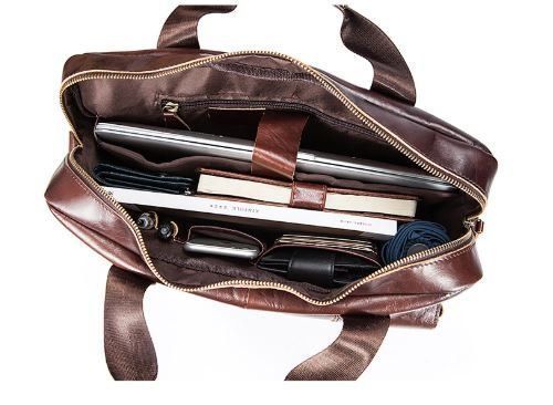 Men's leather business bag Vintage 14792 Brown 14792 фото